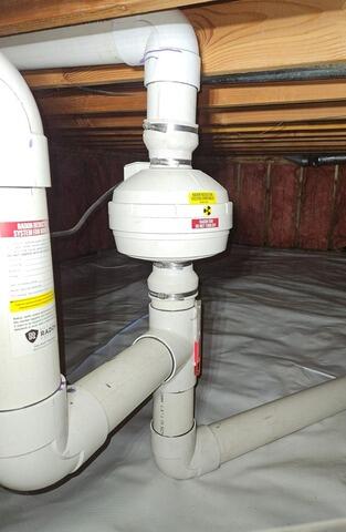 Radon Mitigation system installed