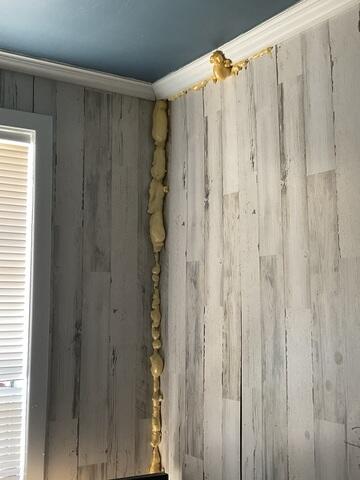 DIY Foam Attempt to Seal Settlement Gap