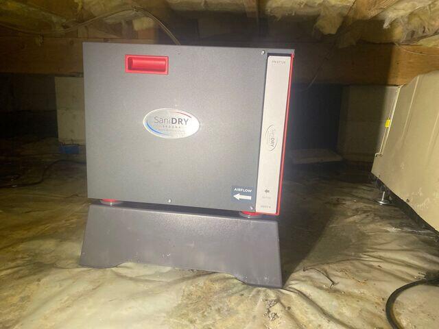 SaniDry installation