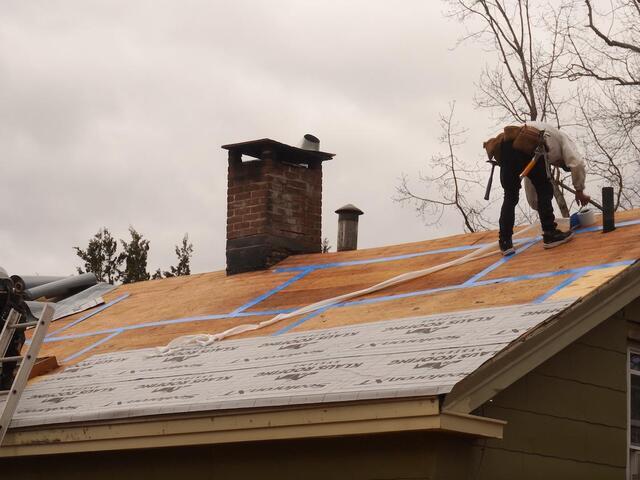 Seams Are Taped & Underlayment Is Installed