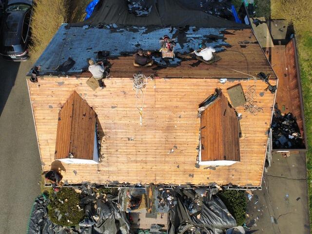 The Sheathing Is Exposed