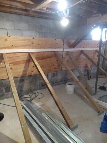 Wall is supported