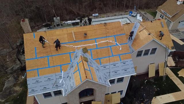 Seams Are Taped & Underlayment Is Installed
