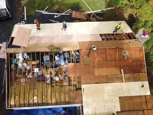 The Sheathing Is Exposed