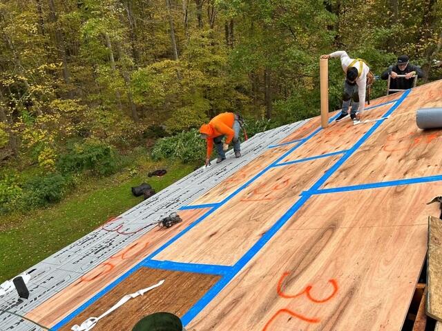 Seams Are Taped & Underlayment Is Installed
