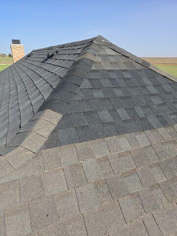 Replacing the ridge.