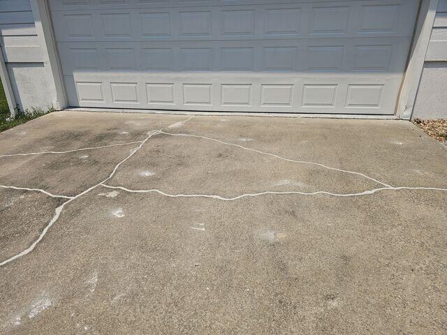 Repaired Concrete Driveway