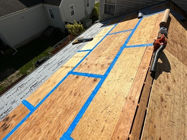 Seams Are Taped & Underlayment Is Installed