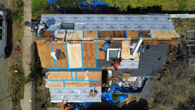 Seams Are Taped & Underlayment Is Installed