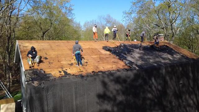 The Sheathing Is Exposed