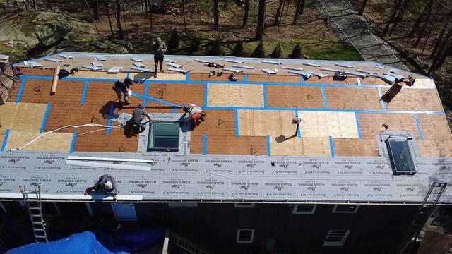 Seams Are Taped & Underlayment Is Installed