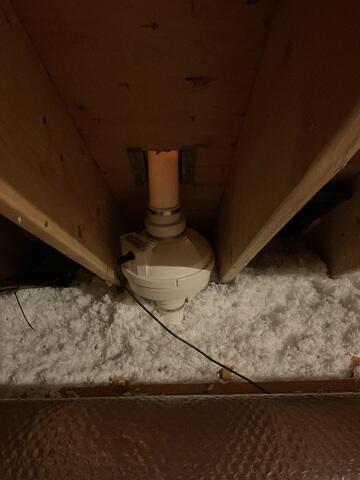 Radon Fan Installed to Passive System