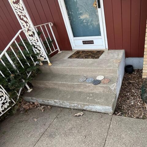 Before - Cracked and Uneven Entryway