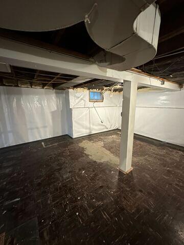 CleanSpace Installed Along Basement Walls