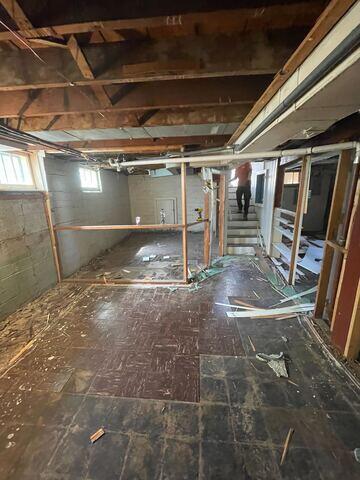 Basement During Demo Phase