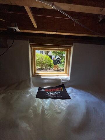 Finished Crawl Space with Exterior View