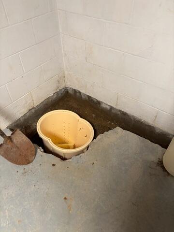Sump Pump Placed
