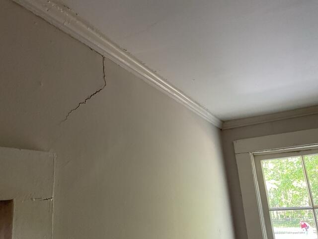 Ceiling Cracks Reveal Shifting Framework