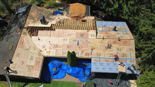 Seams Are Taped & Underlayment Is Installed
