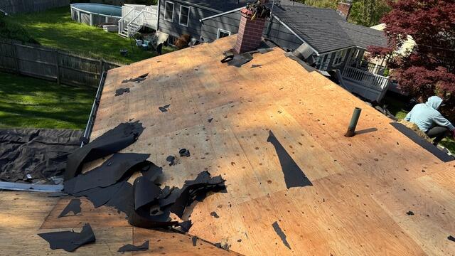 The Sheathing Is Exposed