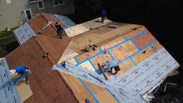 Seams Are Taped & Underlayment Is Installed