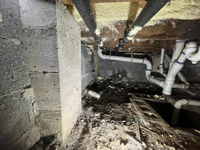 Damp Crawl Space