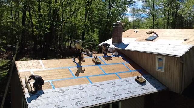 Seams Are Taped & Underlayment Is Installed