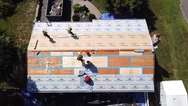 Seams Are Taped & Underlayment Is Installed