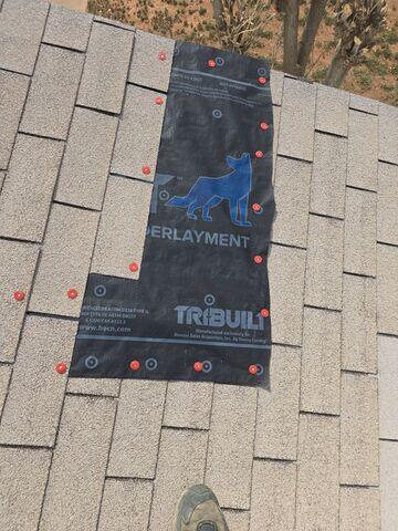 Temporary Repair on shingles.