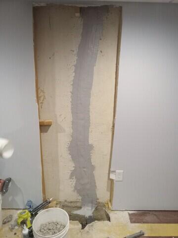 Sealant troweld flat