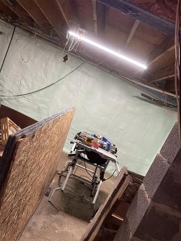 2" of spray foam on foundation walls