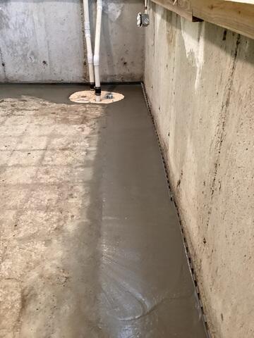 Cementing Systems into Foundation