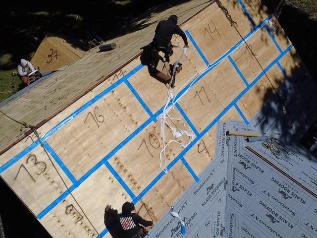 Seams Are Taped and Underlayment Is Installed