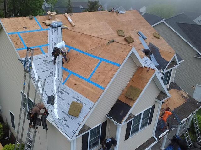 Seams Are Taped and Underlayment Is Installed