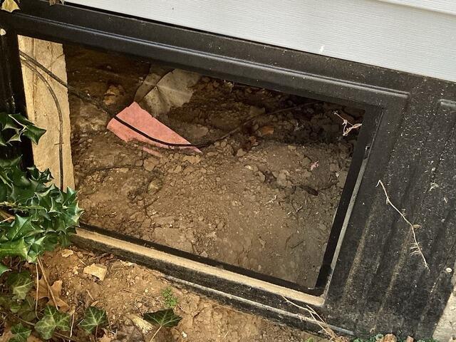 Old Crawl Space Entrance