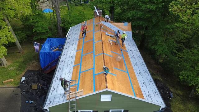 Seams Are Taped and New Underlayment Is Installed