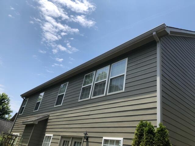 New gutters after installation