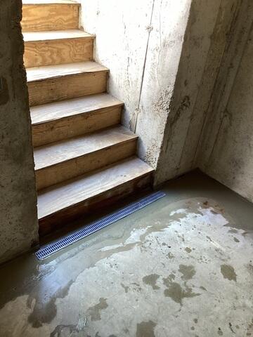 TrenchDrain Around Stairs