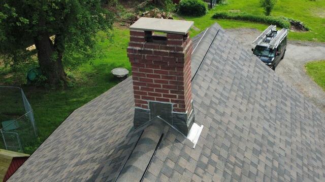New Flashing Is Installed on the Chimney