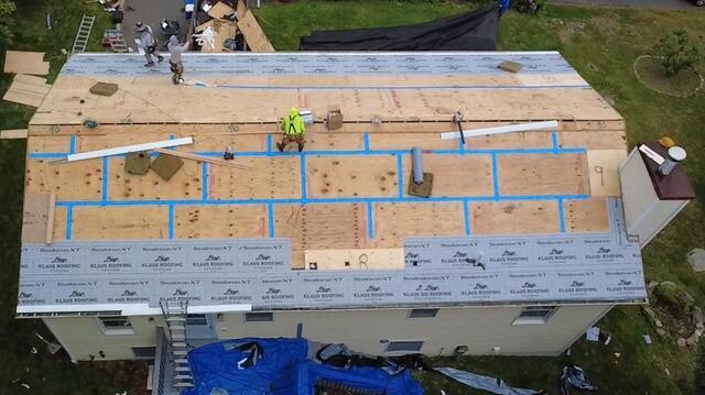 Seams Are Taped and Underlayment Is Installed