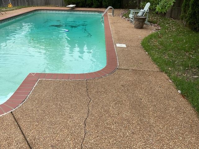 Cracked Concrete Pool Deck