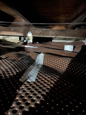 Installing Drainage Matting