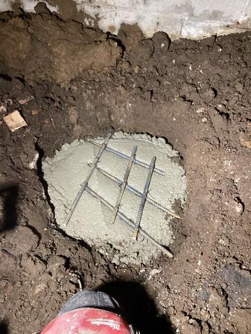 Concrete Footing with Rebar