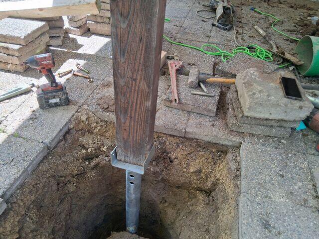 After: Deck Secured with Push Pier Support