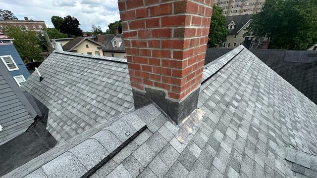 New Flashing Is Installed on the Chimney