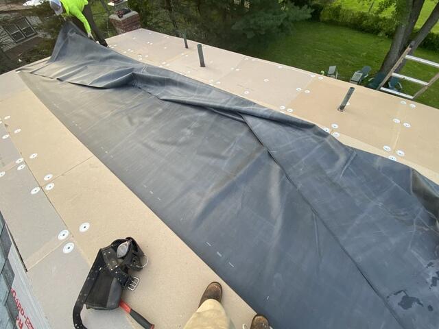 New EDPM Roofing Section Is Installed
