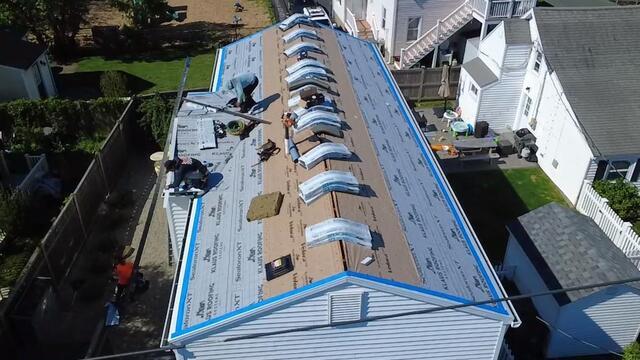 Underlayment Is Completed and Drip Edge Flashing Is Installed