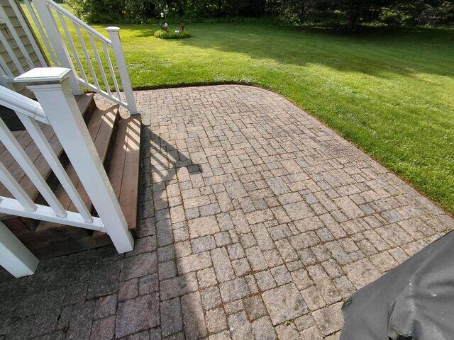 Pavers before cleaning