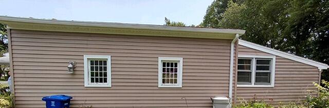 Gutters exterior brightened