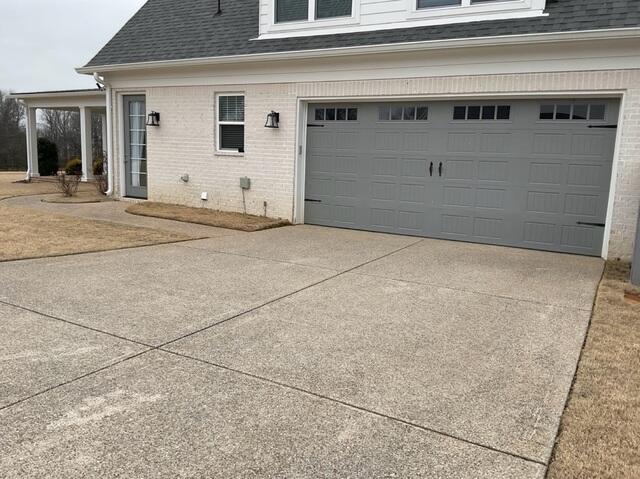 Concrete Driveway Unprotected